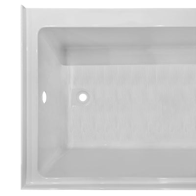 ALCOVE SOAKING BATHTUB WITH DRAIN HOLE OPTIONS