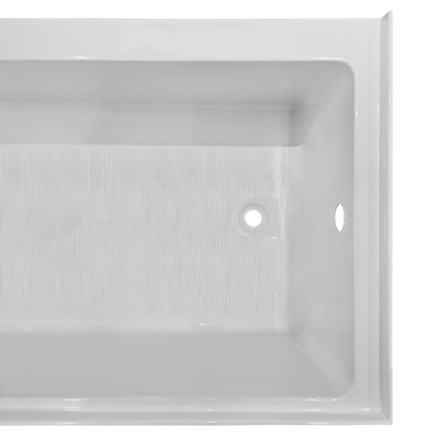 ALCOVE SOAKING BATHTUB WITH DRAIN HOLE OPTIONS