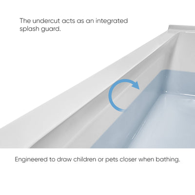 ALCOVE SOAKING BATHTUB WITH DRAIN HOLE OPTIONS