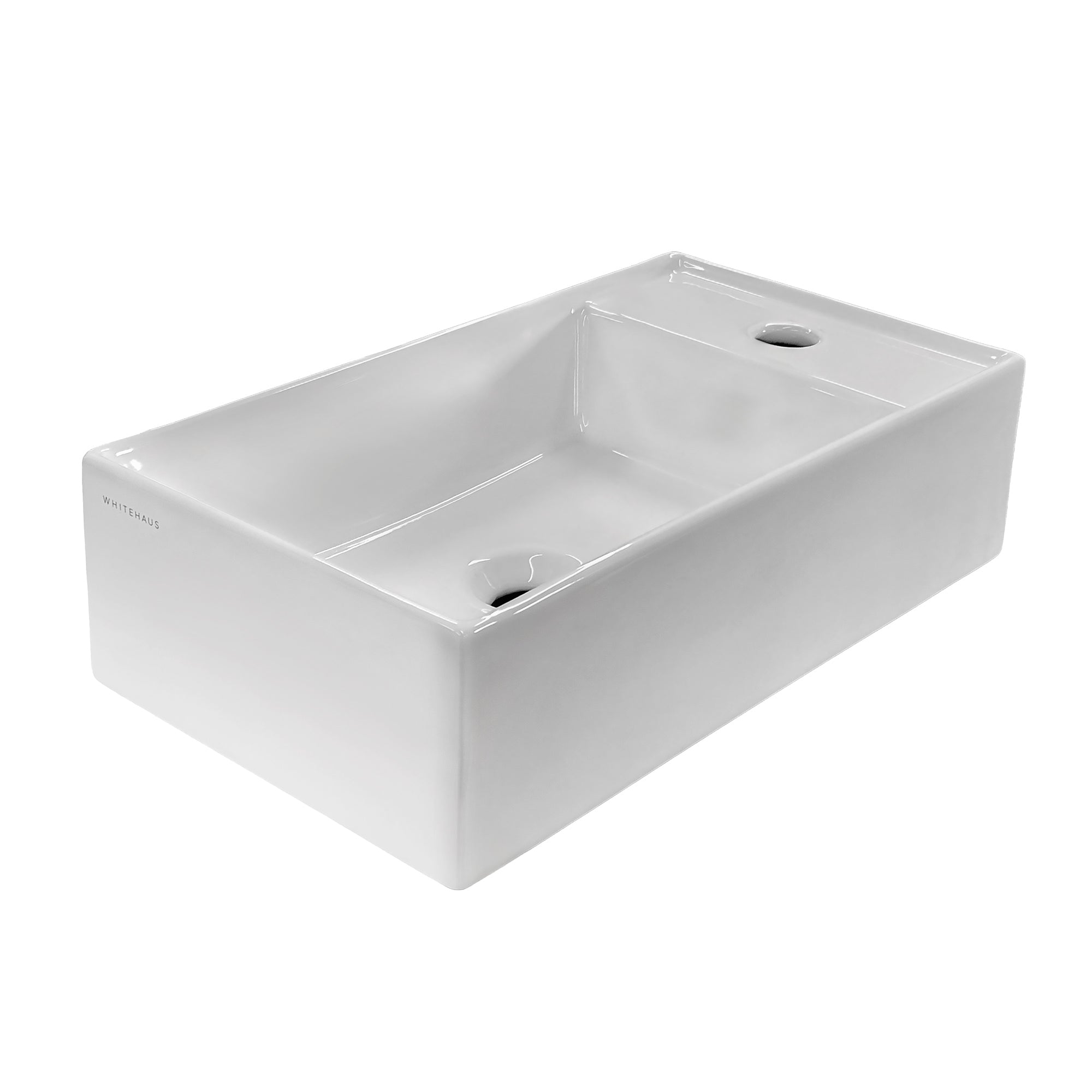 16" & 20" Rectangular Wall Mount Basin With Right Faucet Drilling
