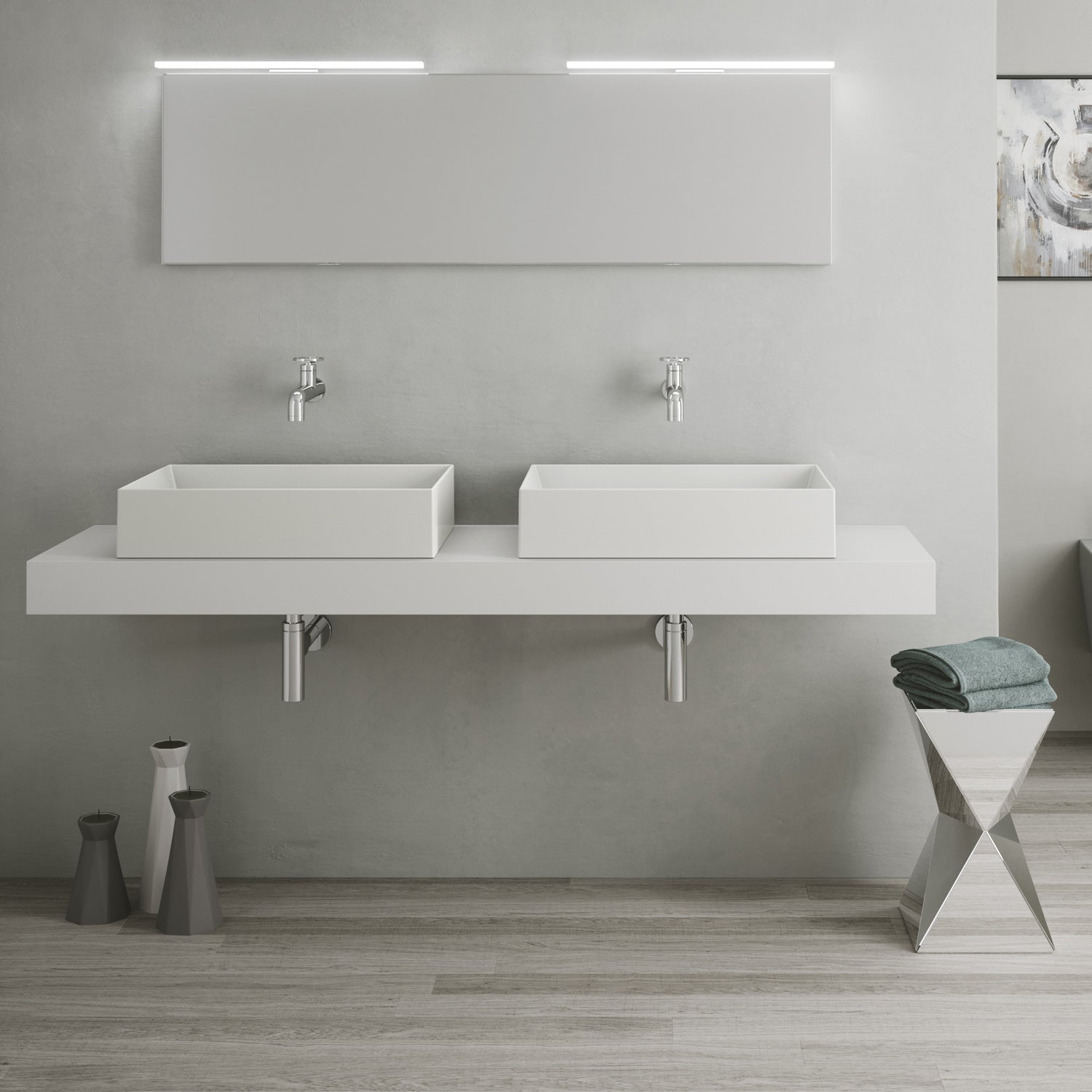 24" & 31" Large Rectangular Above Mount Basin/ Vessel Sink