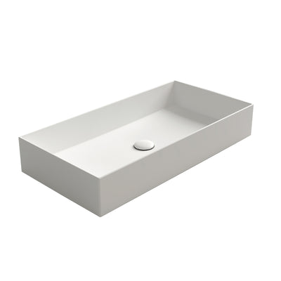 31" Large Rectangular Above Mount Basin/Vessel Sink