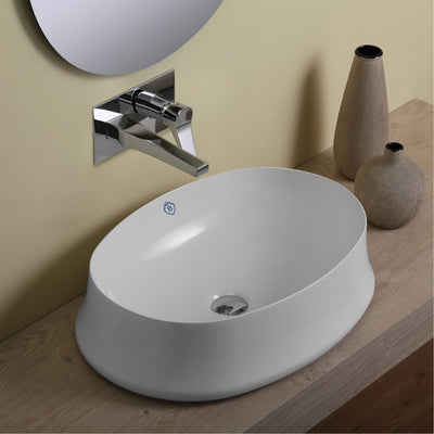 20" & 24" Above Mount/ Vessel Lavatory Basin With Center Drain Location