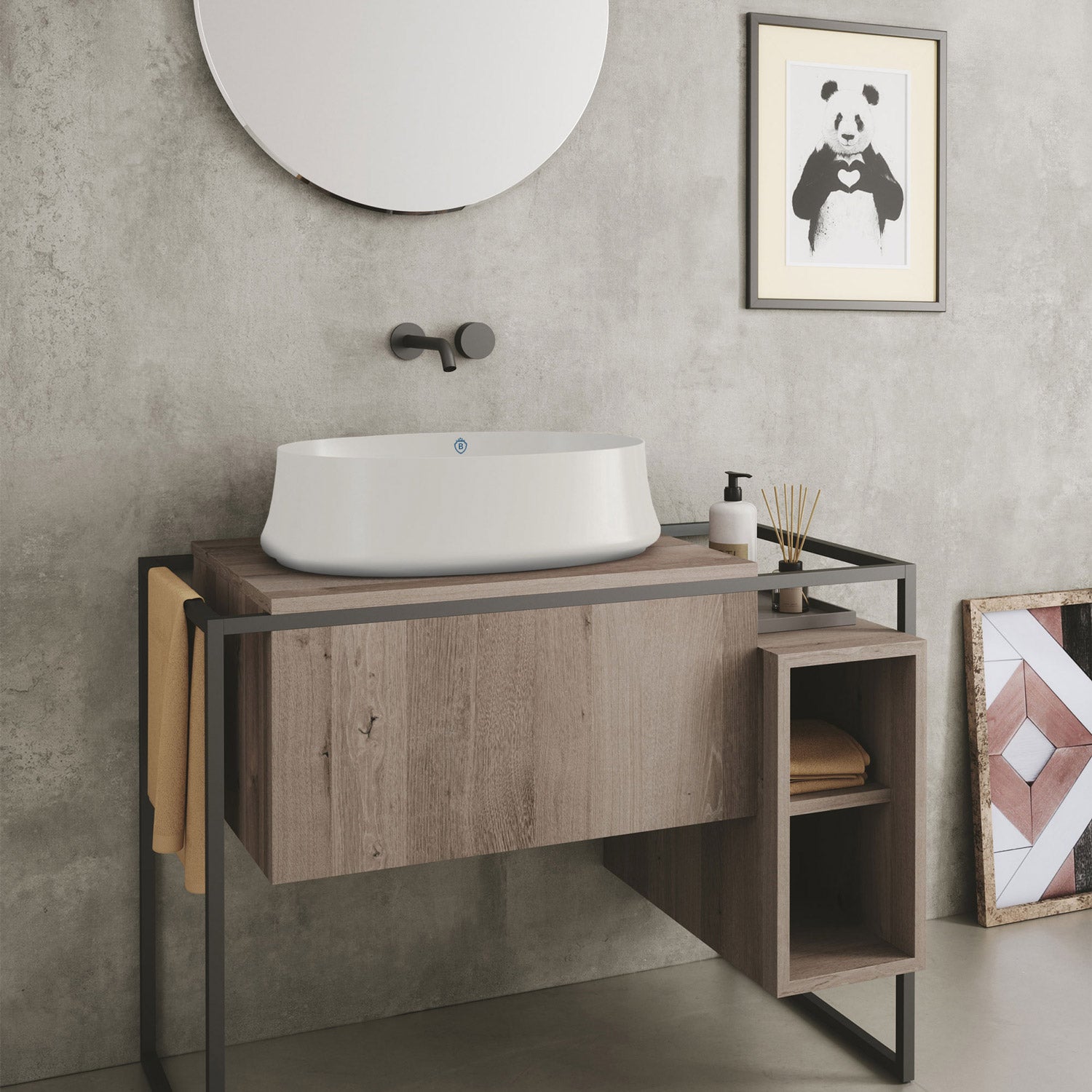 20" & 24" Above Mount/ Vessel Lavatory Basin With Center Drain Location