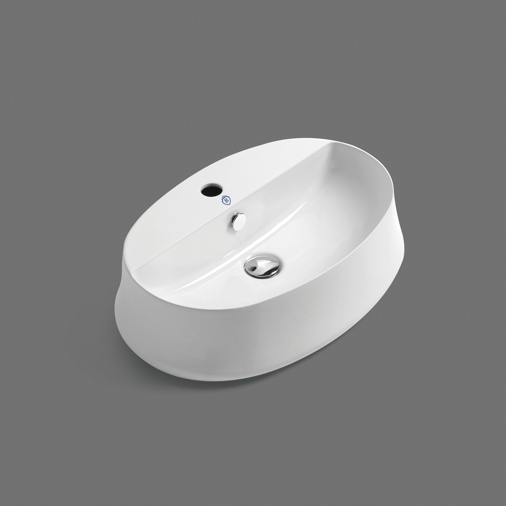 17" & 24" Above Mount/ Vessel Lavatory Basin With Single Faucet Drilling And Overflow