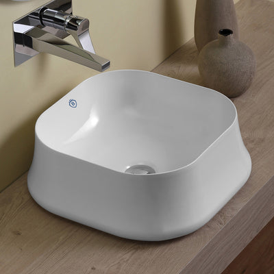 17 &  24" Above Mount/ Vessel Lavatory Basin With Center Drain Location