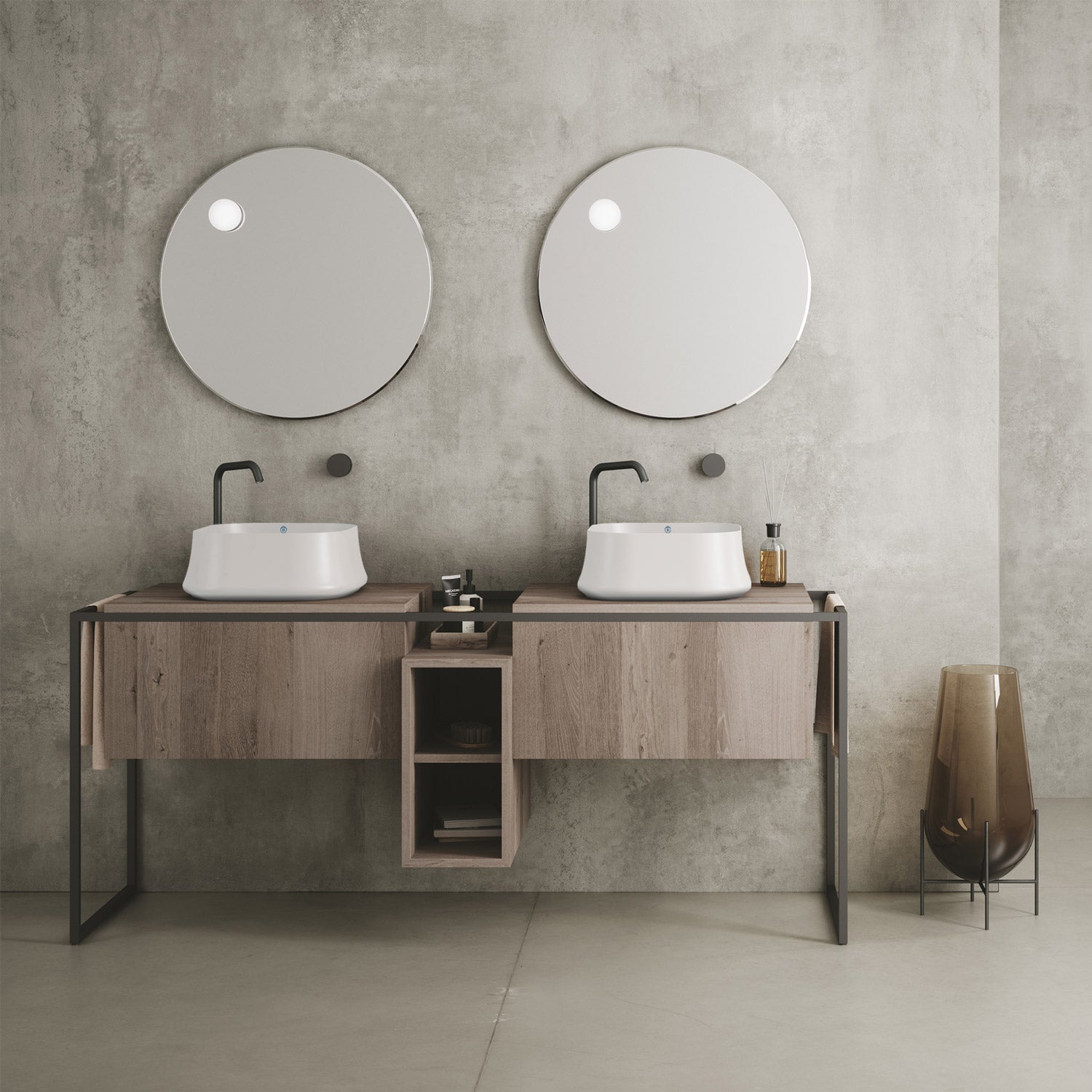 17 &  24" Above Mount/ Vessel Lavatory Basin With Center Drain Location