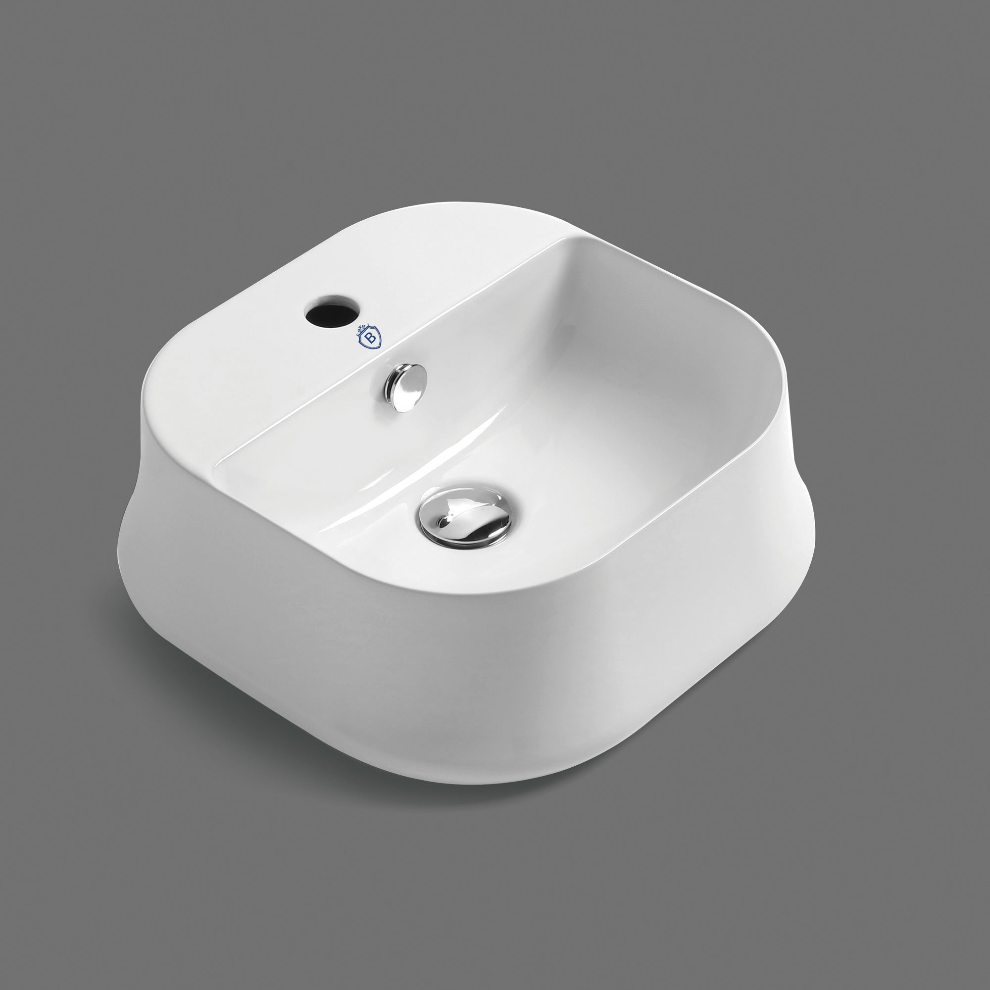 17" & 24" Above Mount/ Vessel Lavatory Basin With Single Faucet Drilling And Overflow