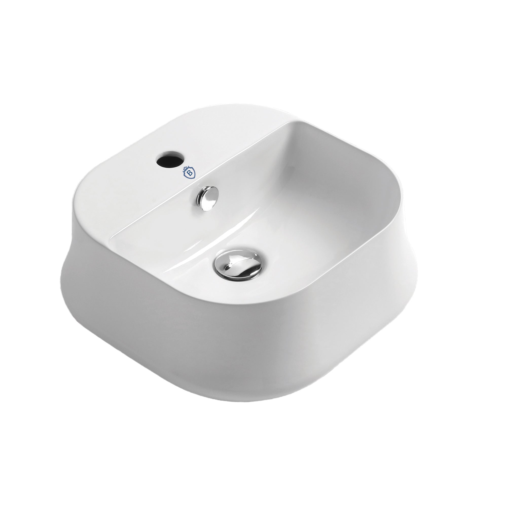 17" & 24" Above Mount/ Vessel Lavatory Basin With Single Faucet Drilling And Overflow