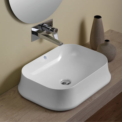 17 &  24" Above Mount/ Vessel Lavatory Basin With Center Drain Location