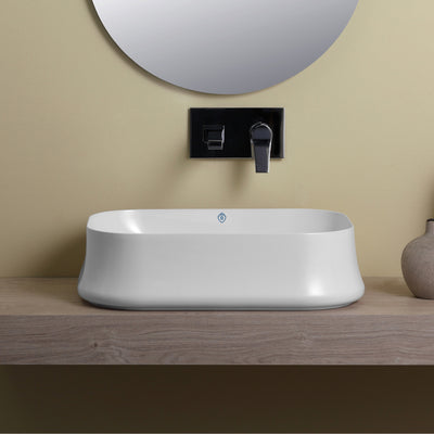 17 &  24" Above Mount/ Vessel Lavatory Basin With Center Drain Location