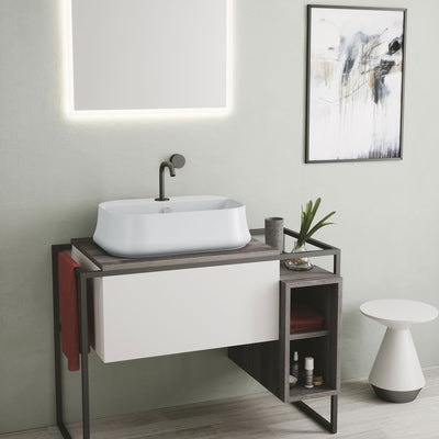 17" & 24" Above Mount/ Vessel Lavatory Basin With Single Faucet Drilling And Overflow