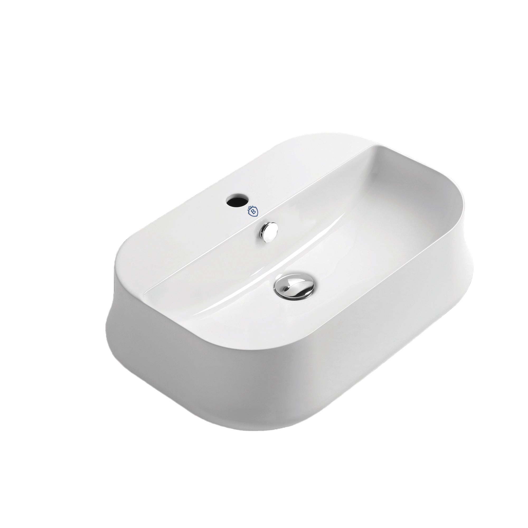 17" & 24" Above Mount/ Vessel Lavatory Basin With Single Faucet Drilling And Overflow