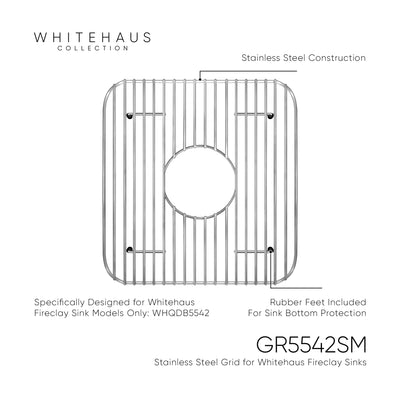 Stainless Steel Sink Grid for Whitehaus Fireclay Sinks WHQDB5542