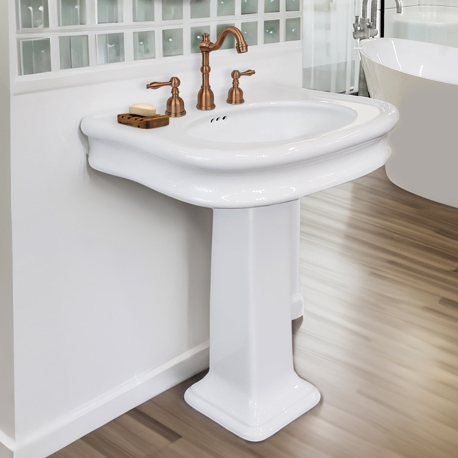 Deals Porcelain Pedestal Sink