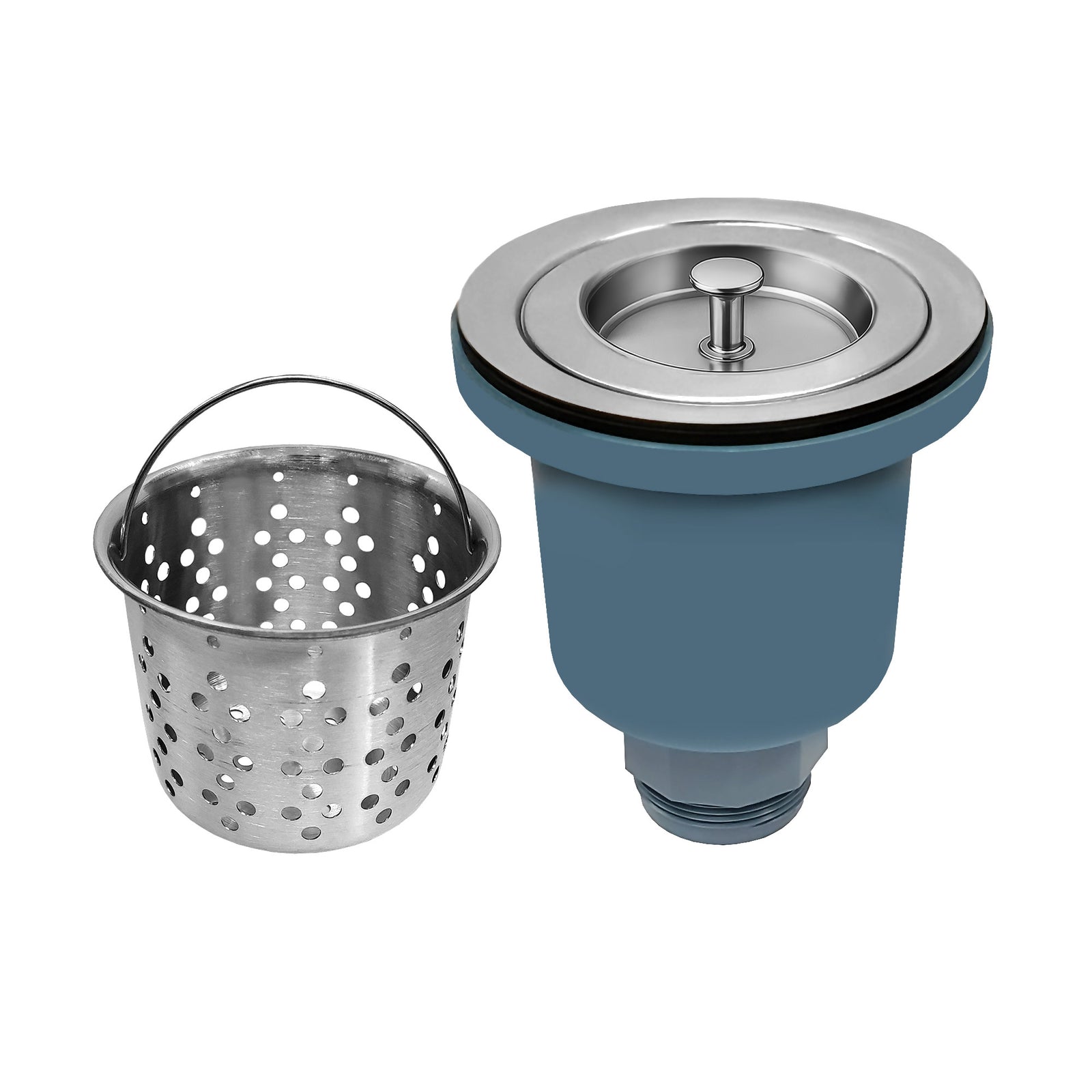 3-1/2" Basket strainer with deep removable basket