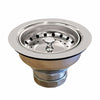 3-1/2" Solid Stainless Steel Basket strainer with polished finish and lift stopper