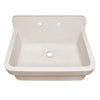 30" single bowl fireclay kitchen/utility front apron sink with high backsplash and faucet drilling