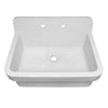 30" single bowl fireclay kitchen/utility front apron sink with high backsplash and faucet drilling