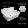 30" single bowl fireclay kitchen/utility front apron sink with high backsplash and faucet drilling