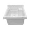 Vitreous Single Bowl, Drop-in Sink with Wire Basket and Off Center Drain Location