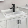 Vitreous Single Bowl, Drop-in Sink with Wire Basket and Off Center Drain Location