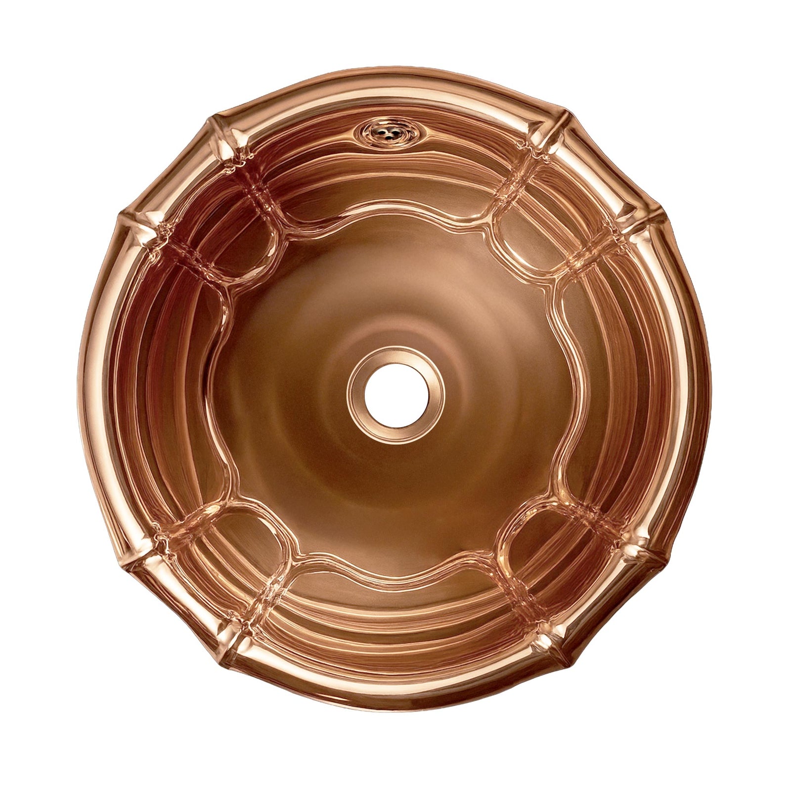 15" Bamboo Edge Drop-In Bath Basin with Overflow and a 1-1/4" Center Drain Location