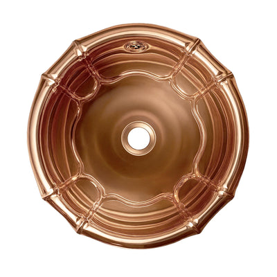 15" Bamboo Edge Drop-In Bath Basin with Overflow and a 1-1/4" Center Drain Location