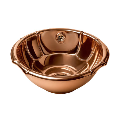 15" Bamboo Edge Drop-In Bath Basin with Overflow and a 1-1/4" Center Drain Location
