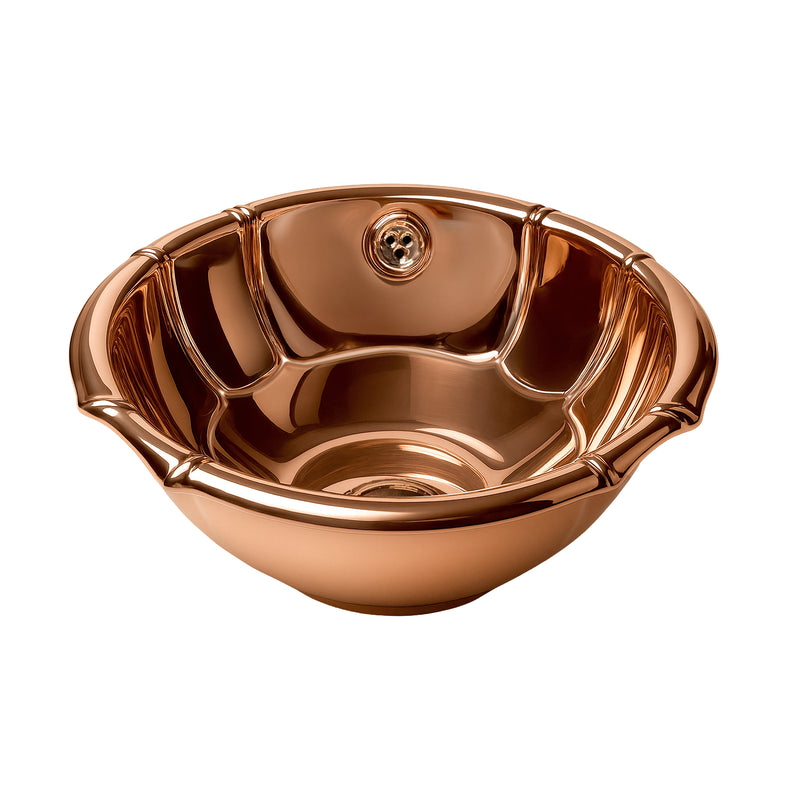 15" Bamboo Edge Drop-In Bath Basin with Overflow and a 1-1/4" Center Drain Location