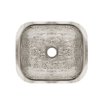 13" Rectangular Undermount Entertainment/Prep Sink with a Hammered Texture Surface