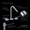 Lavatory Widespread Faucet with 45-Degree Swivel Spout, Pop-up Waste and Lever Handles