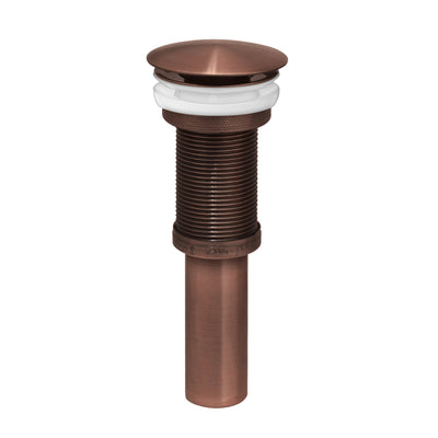 Pop-up Mushroom Drain with No Overflow – For 1-3/4" Openings