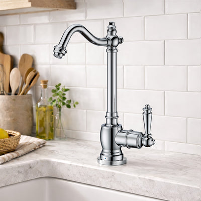 Point of Use Cold Water Drinking Faucet With Traditional Swivel Spout