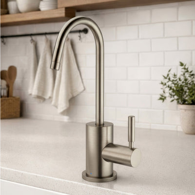Point of Use Cold Water Drinking Faucet with Gooseneck Swivel Spout