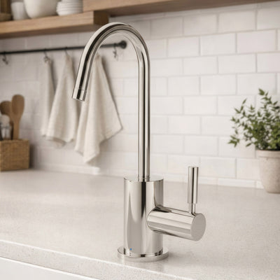 Point of Use Cold Water Drinking Faucet with Gooseneck Swivel Spout