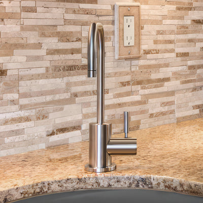 Point of Use Cold Water Drinking Faucet with Gooseneck Swivel Spout