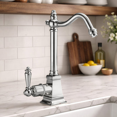 Point of Use Instant Hot Water Drinking Faucet with Traditional Swivel Spout