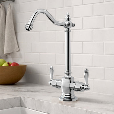 Point of Use Instant Hot/Cold Water Drinking Faucet with Traditional Swivel Spout