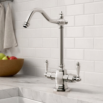 Point of Use Instant Hot/Cold Water Drinking Faucet with Traditional Swivel Spout