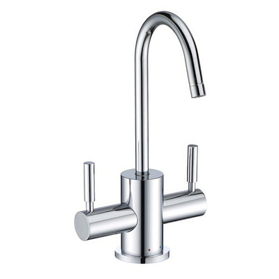 Point of Use Instant Hot/Cold Water Drinking Faucet with Gooseneck Swivel Spout