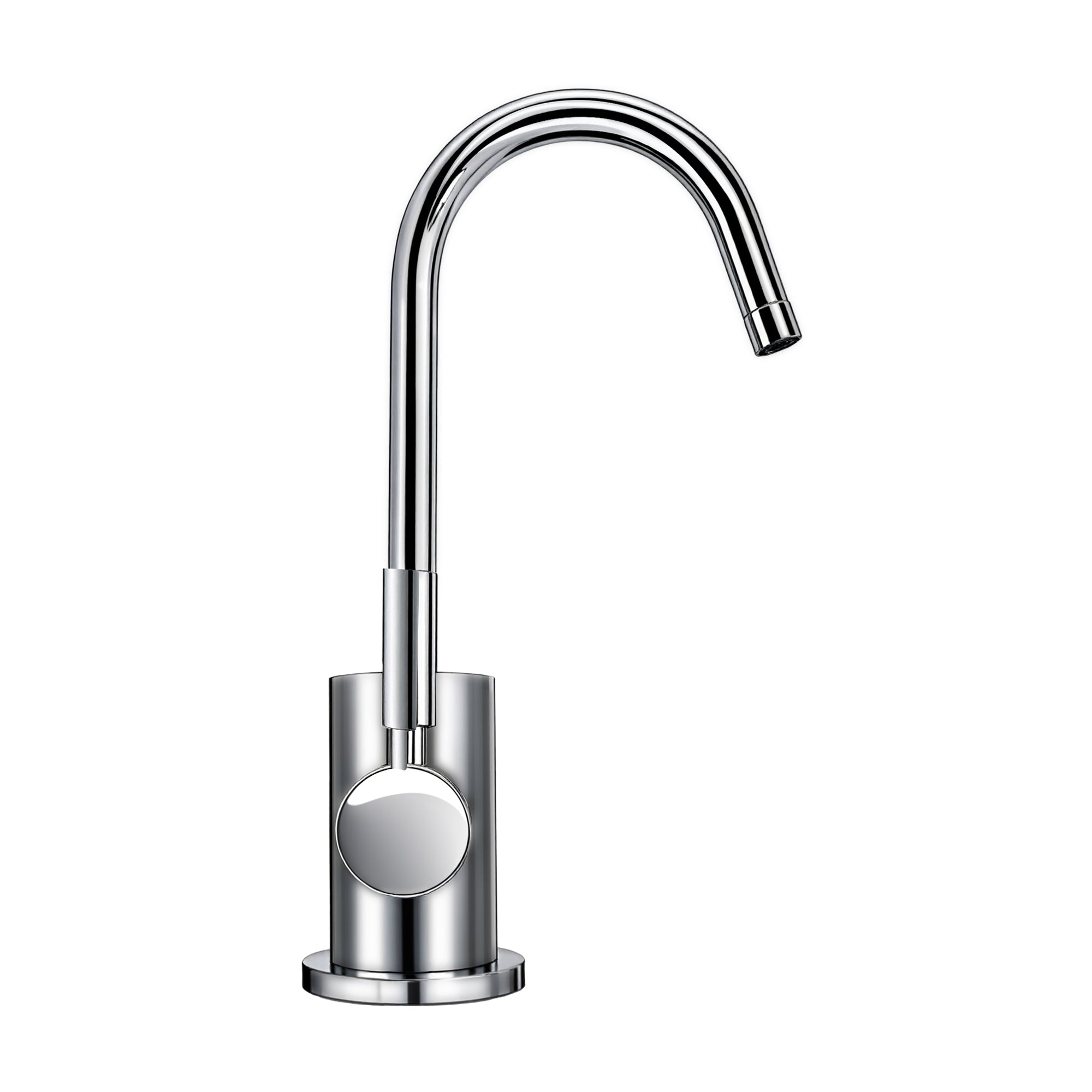 Point of Use Instant Hot/Cold Water Drinking Faucet with Gooseneck Swivel Spout