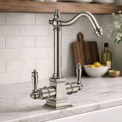 Point of Use Instant Hot/Cold Water Drinking Faucet with Traditional Swivel Spout