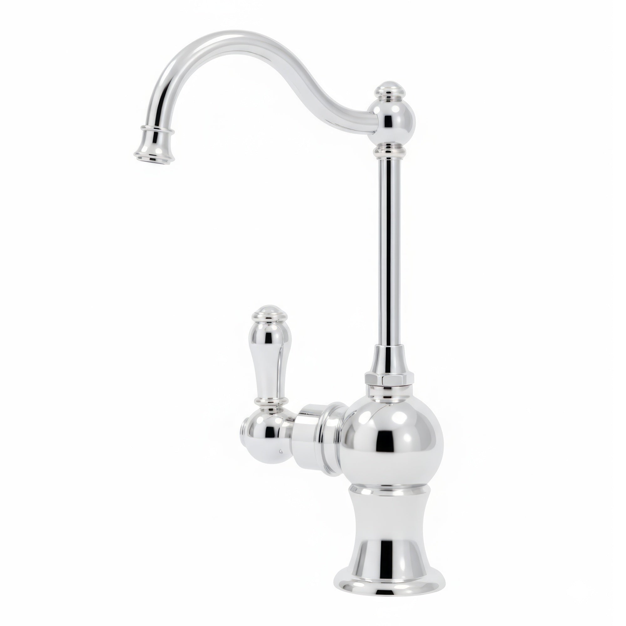 Point of Use Instant Hot Water Faucet with Traditional Spout and Self Closing Handle