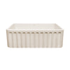 Reversible 30" Fireclay kitchen sink with Gothic & Flutted front aprons