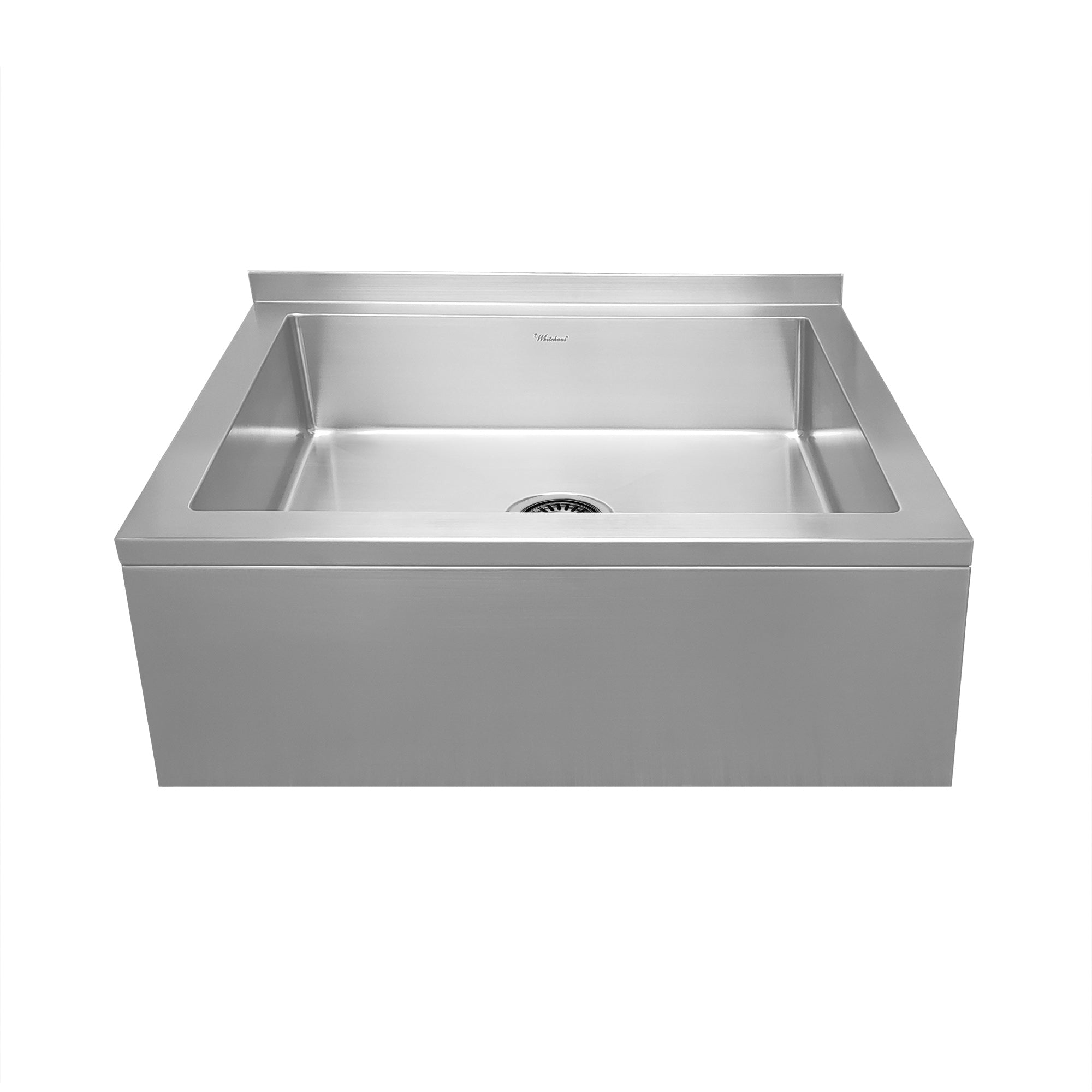 Rectangular utility single bowl floor mount mop sink