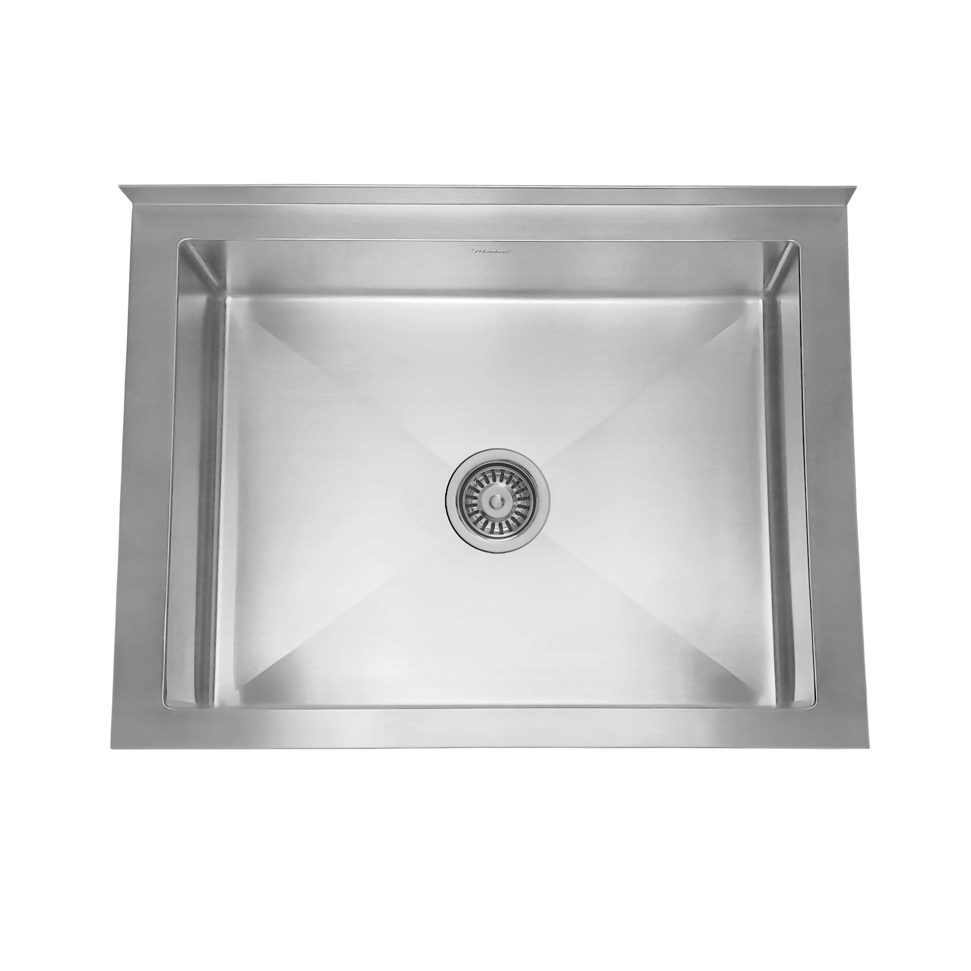 Rectangular utility single bowl floor mount mop sink