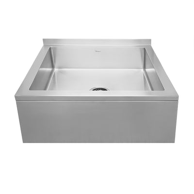 Rectangular utility single bowl floor mount mop sink