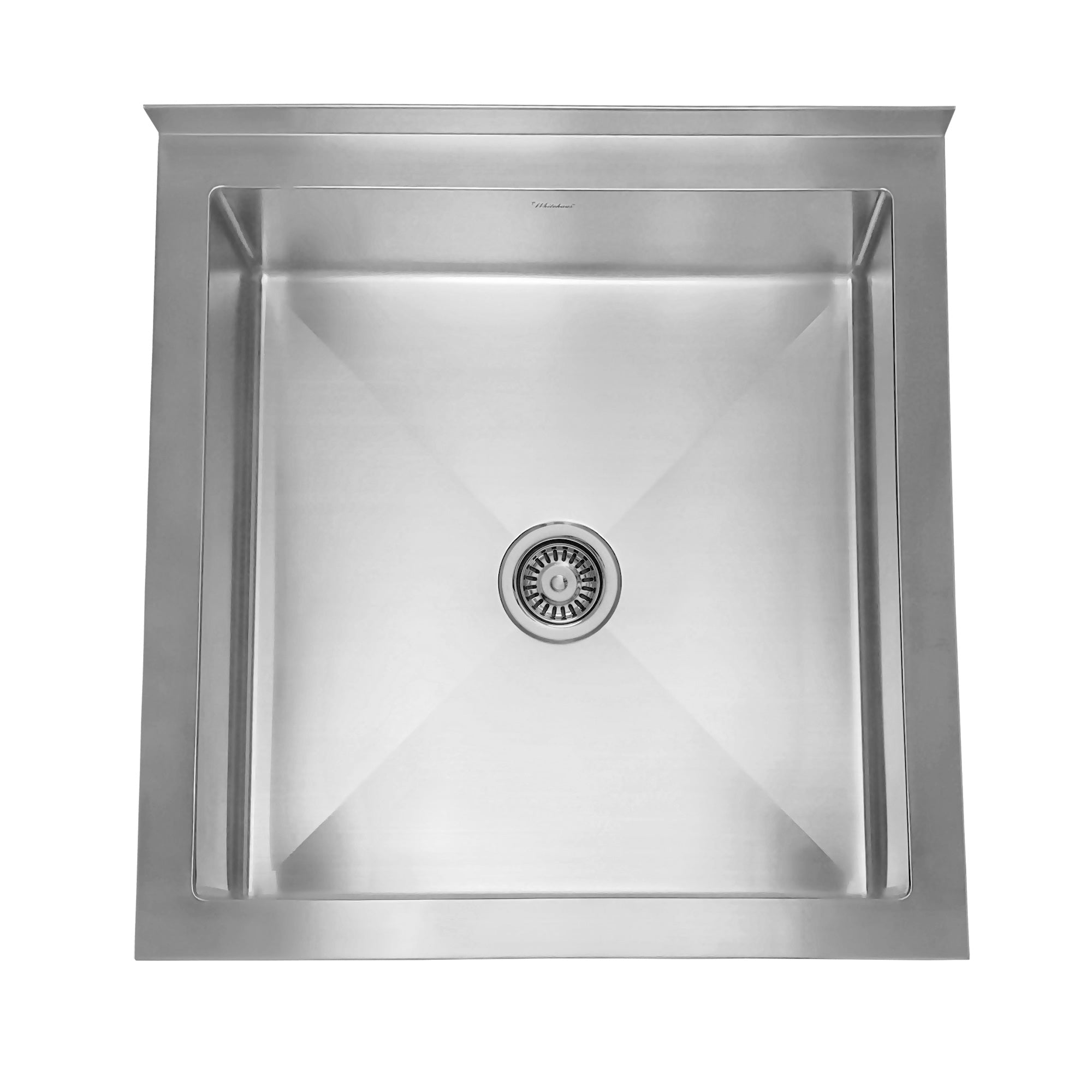 Rectangular utility single bowl floor mount mop sink