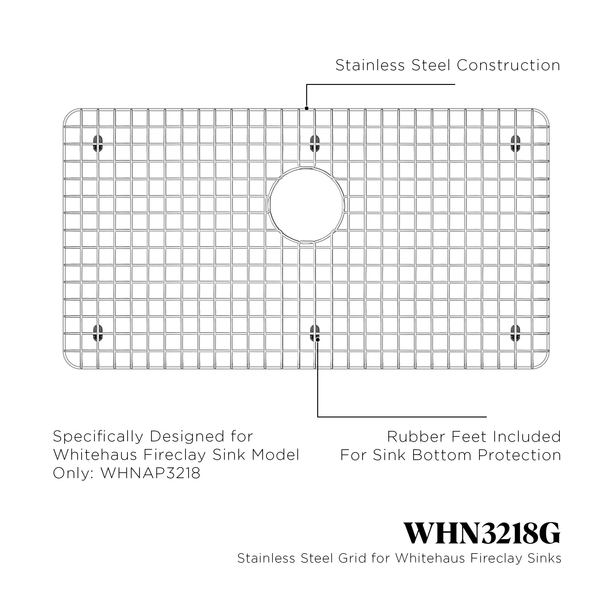 Stainless Steel Kitchen Sink Grid For Sink Model WHNAP3218